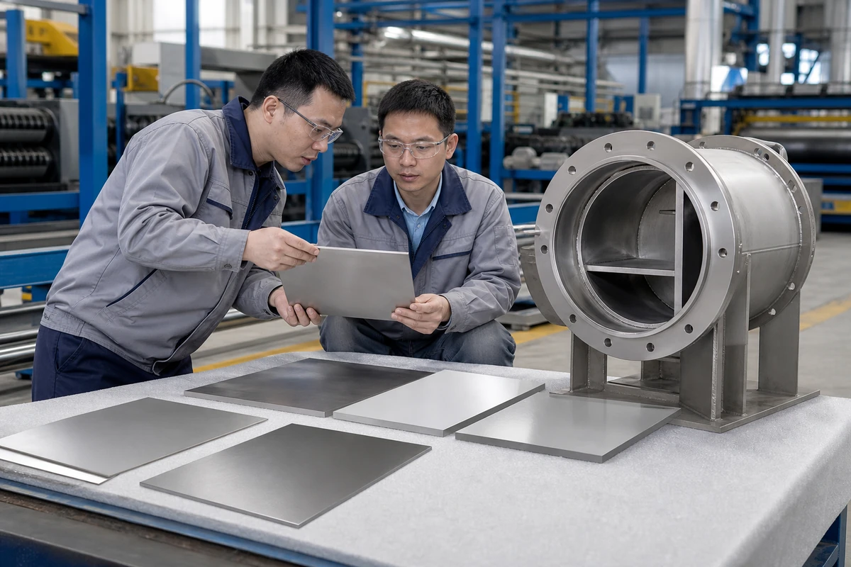 309Si2 — Stainless flat products beside a supported furnace component